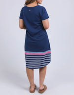 Sylvia tee dress blue depth