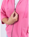 Beachy zip hoodie aurora pink