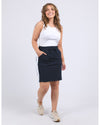 Nico fleece skirt navy with white panel