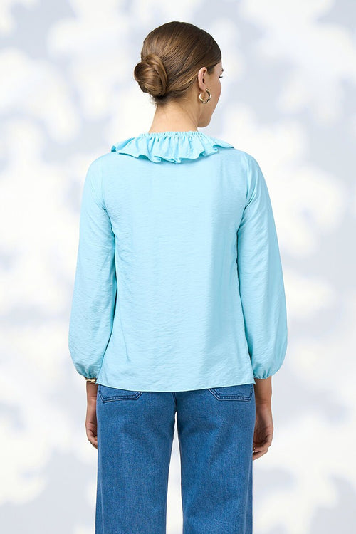 Evie blouse tiffany blue