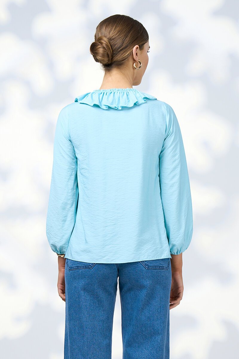 Evie blouse tiffany blue