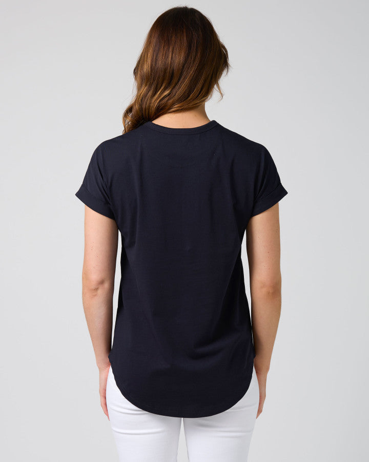 soho cuff tee deep navy