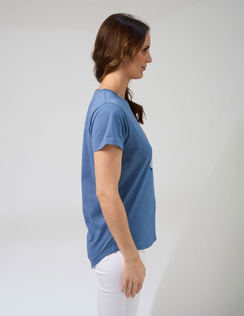 classic tee denim monets garden