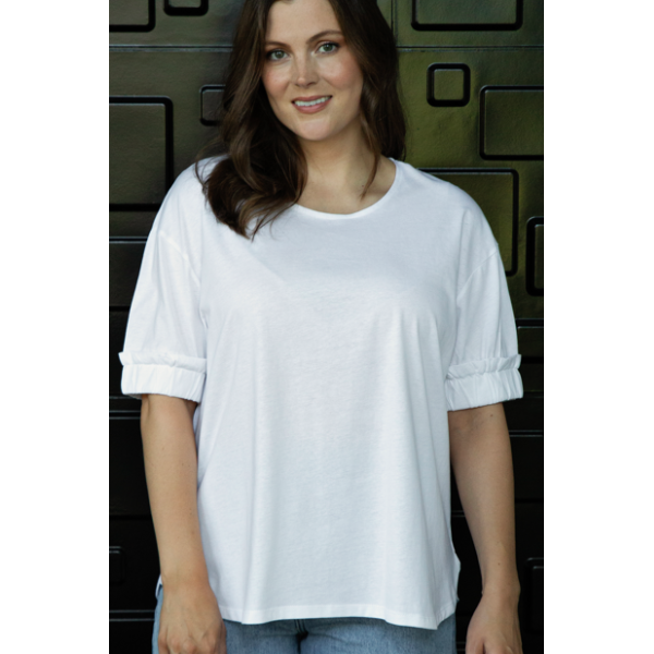 Elasticated sleeve white