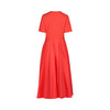 T shirt dress with woven skirt and pockets