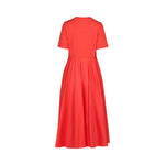 T shirt dress with woven skirt and pockets