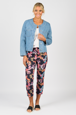 printed slim leg 7/8 willa