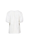 Plain V neck top with floaty sleeve white