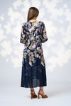 Maeve midi dress indigo multi
