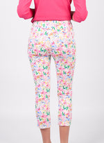 Printed skinny leg 7/8 light weight pull on porto
