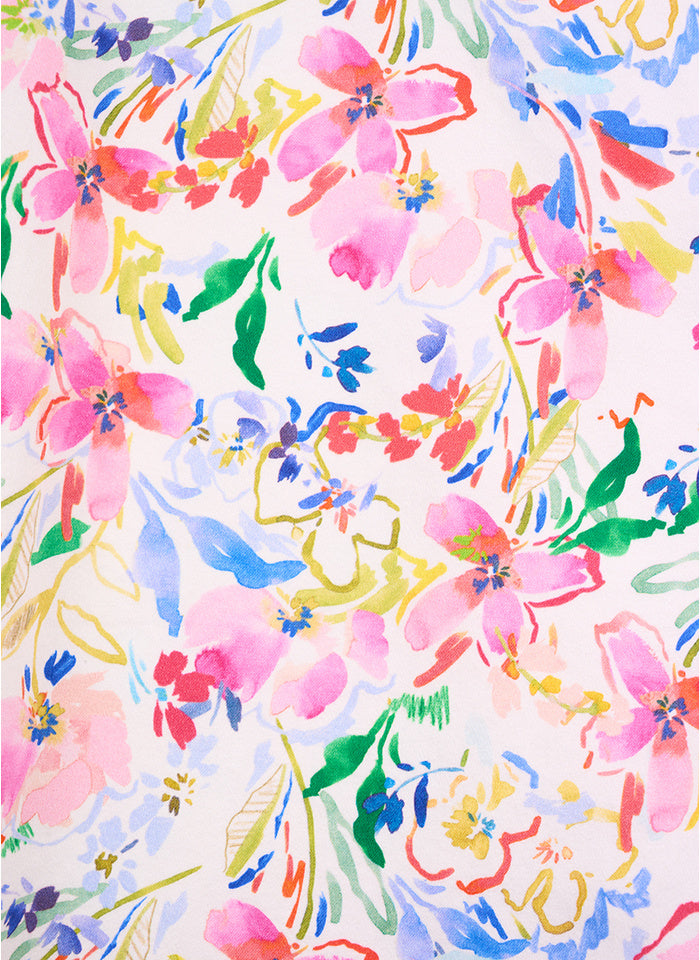 Printed skinny leg 7/8 light weight pull on porto