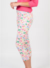 Printed skinny leg 7/8 light weight pull on porto