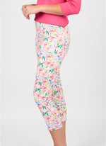 Printed skinny leg 7/8 light weight pull on porto