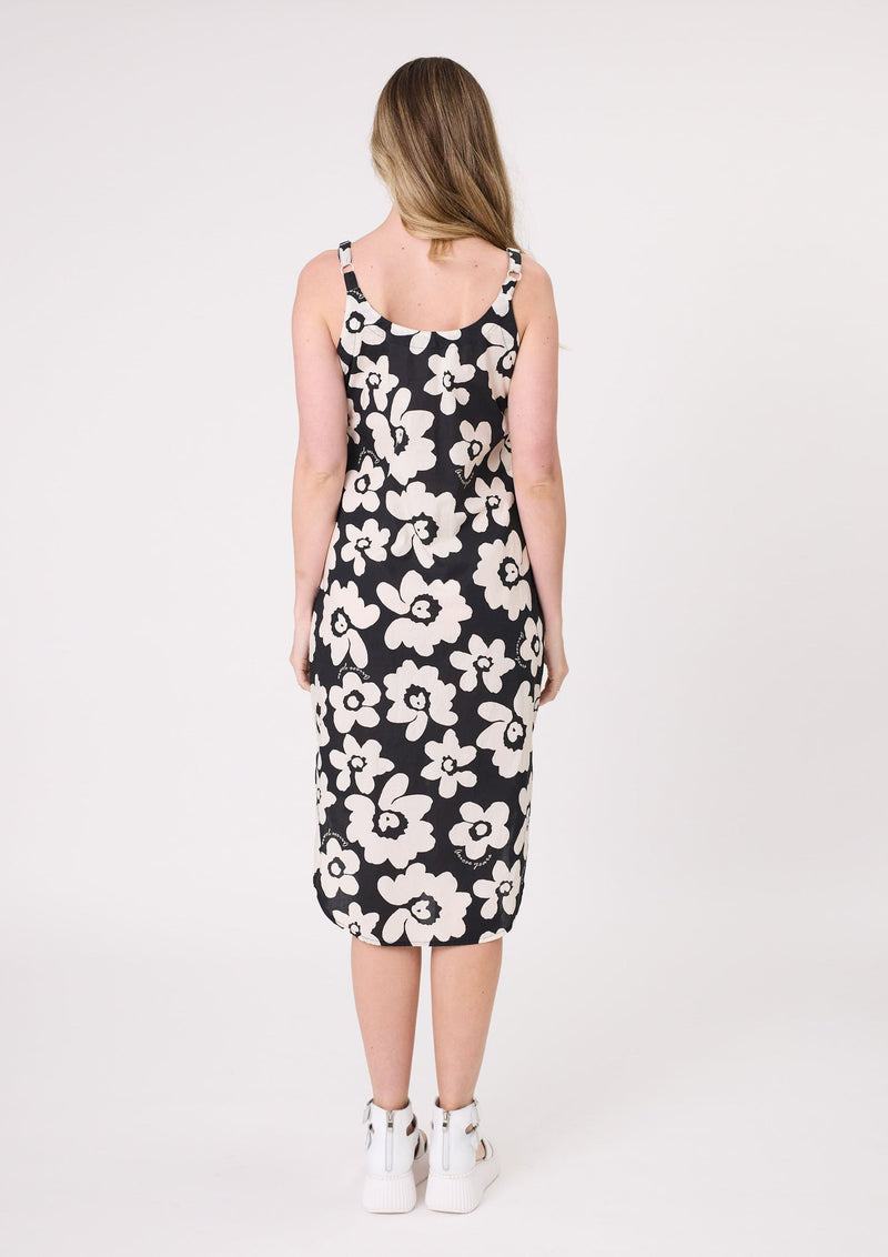 Maddie dress black white floral