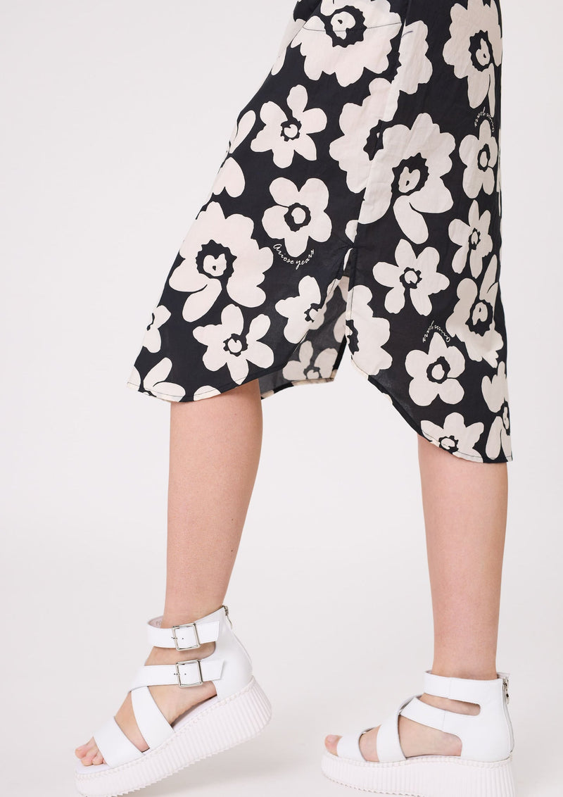 Maddie dress black white floral