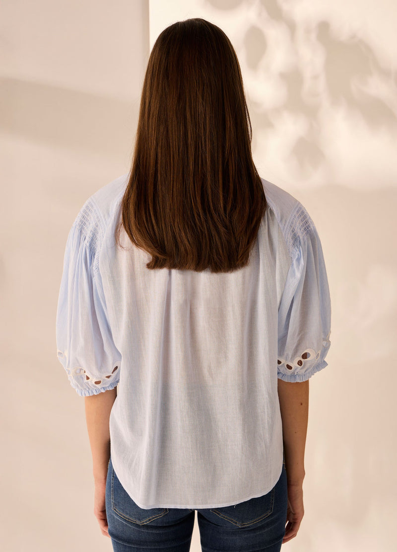 Capri shirt sky stripe