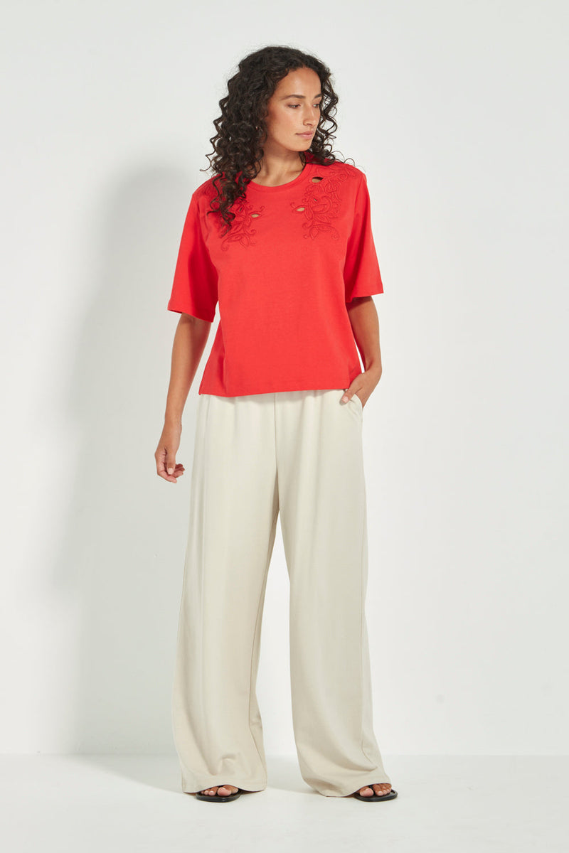 Artisan top poppy