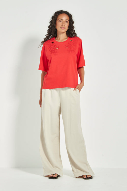 Artisan top poppy