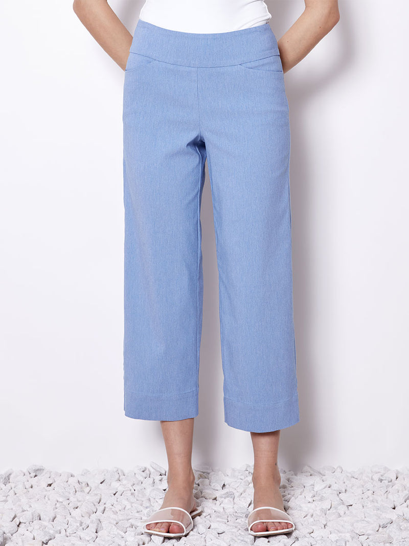 Gaucho crop pant sky – By Design Fashions