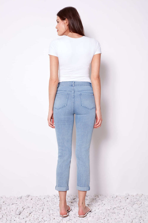 Crop tummy control denim jean