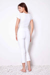 loom crop pant white