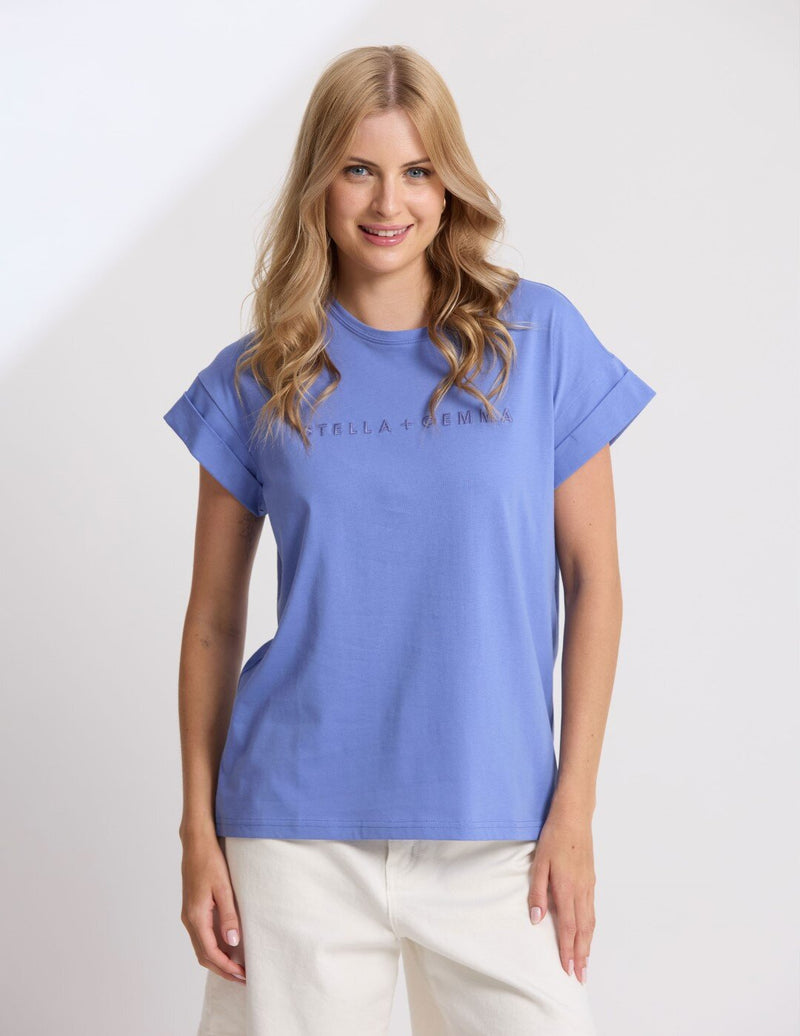 Cuff Tee Cornflower