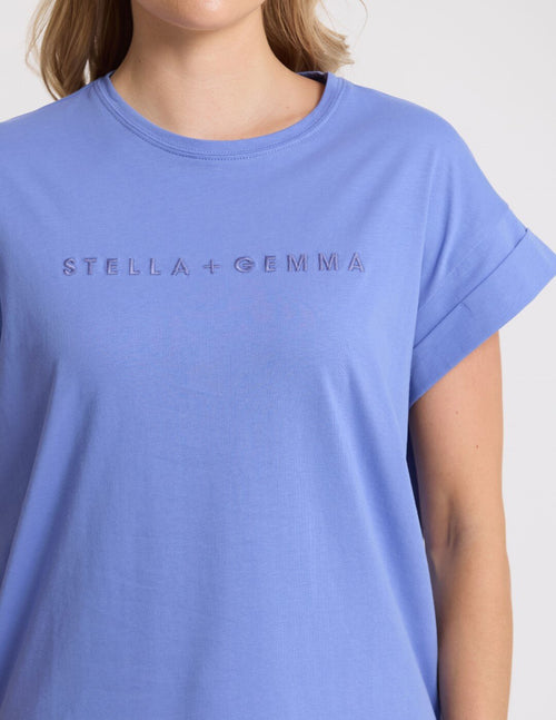 Cuff Tee Cornflower