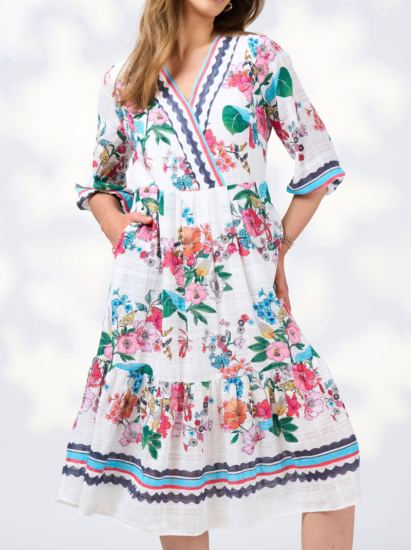 Pandora dress white multi