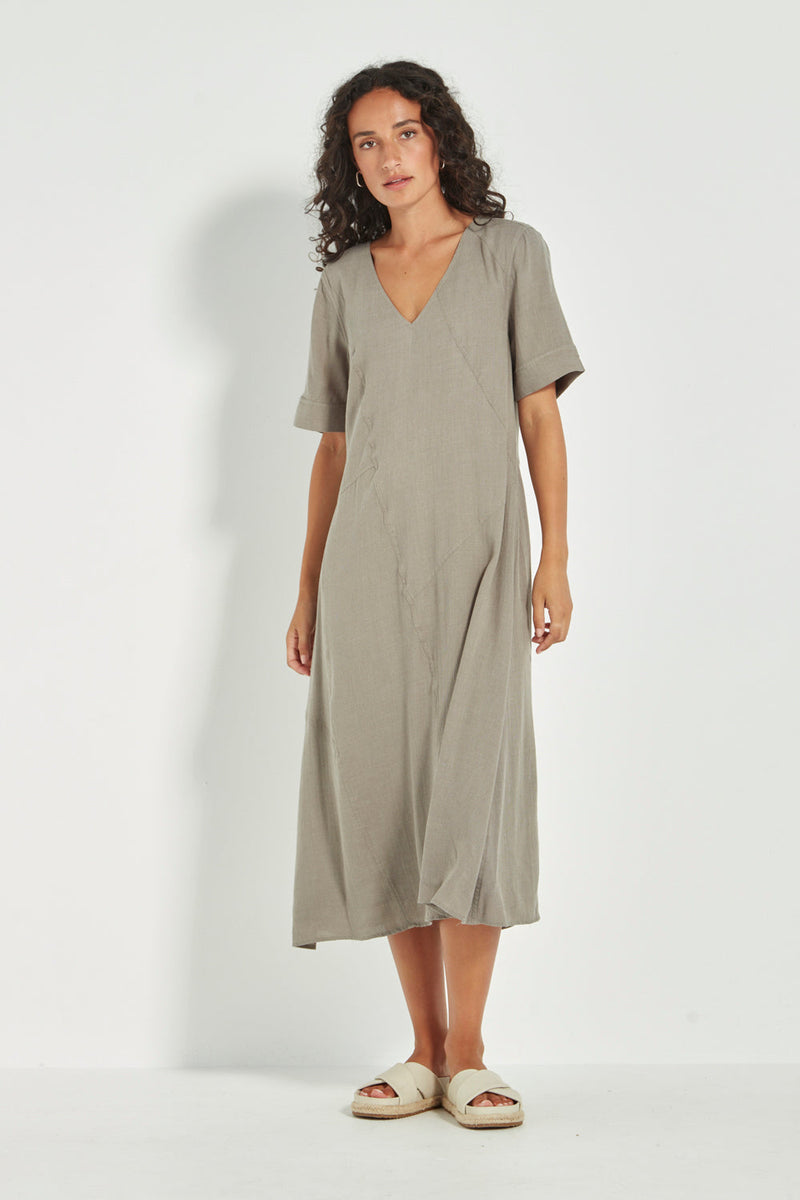 Cayman dress green tea