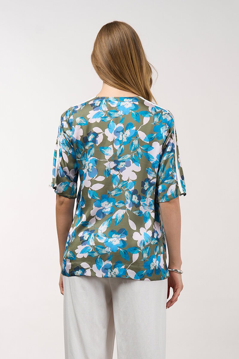 haiku top green multi