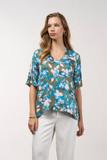 haiku top green multi