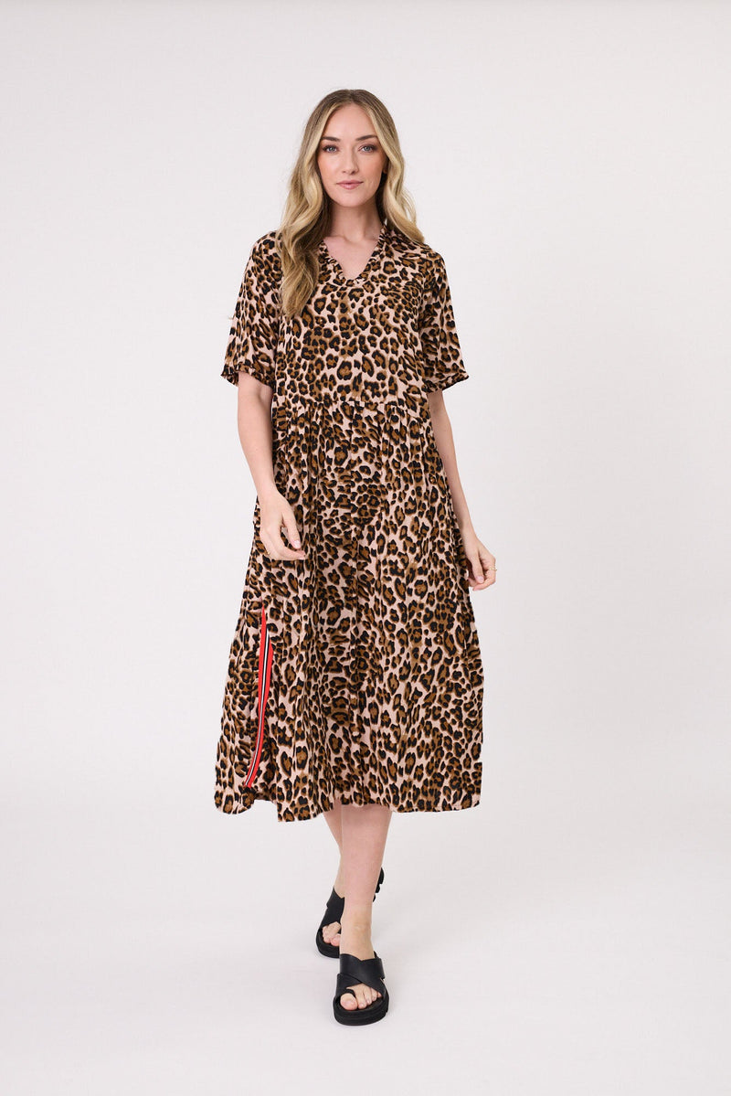 leona dress leopard print