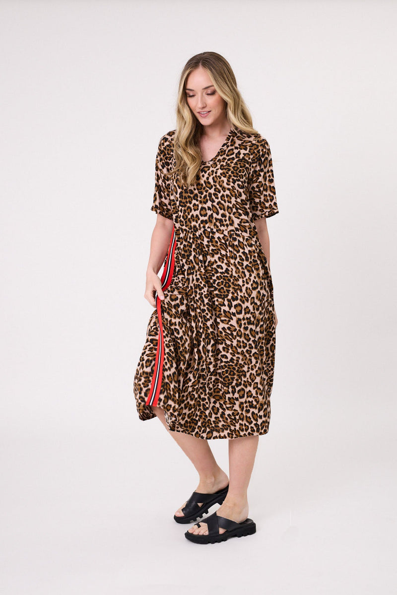 leona dress leopard print