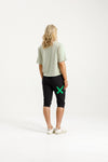 3/4 Apartment pants black kelly green