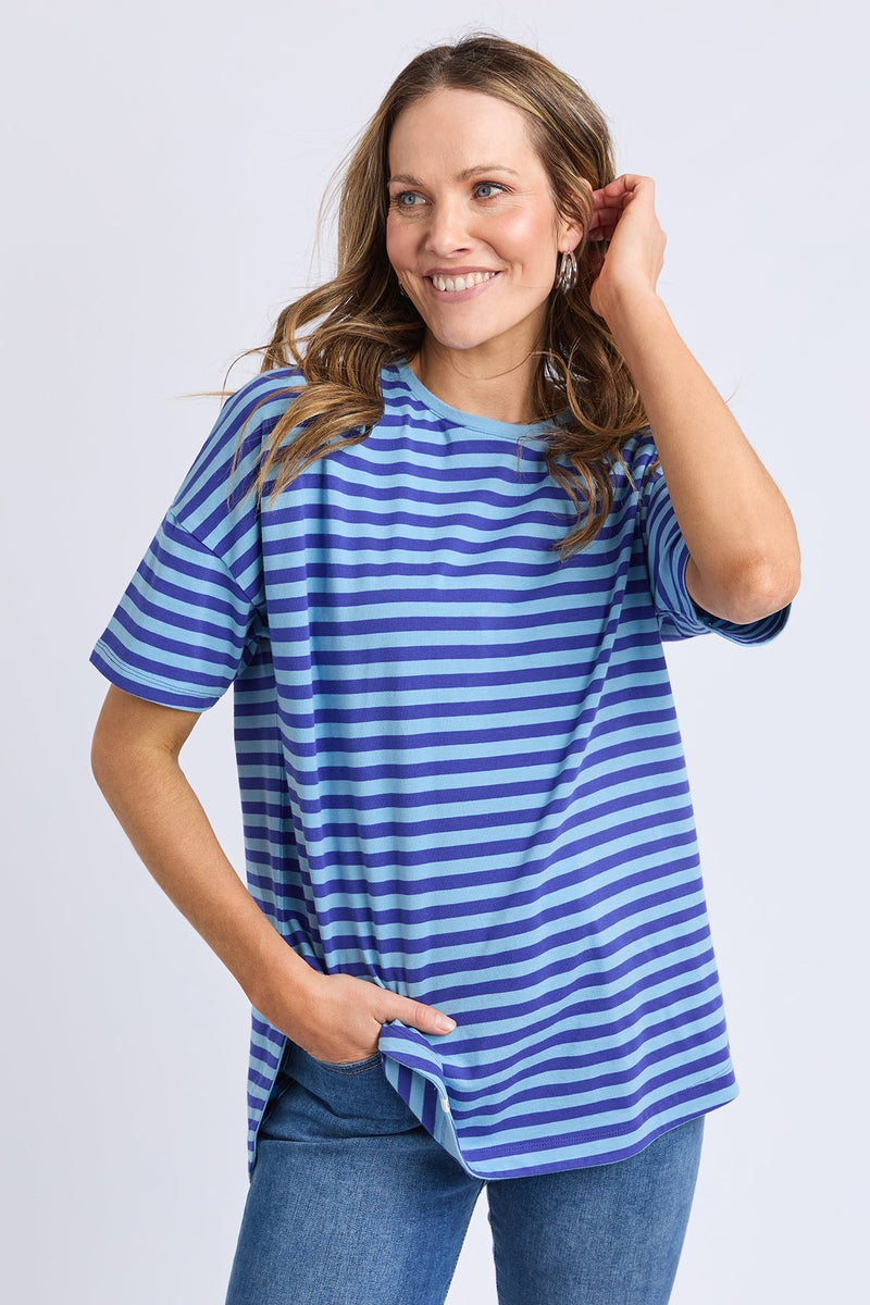 Lauren S/S tee ocean stripe