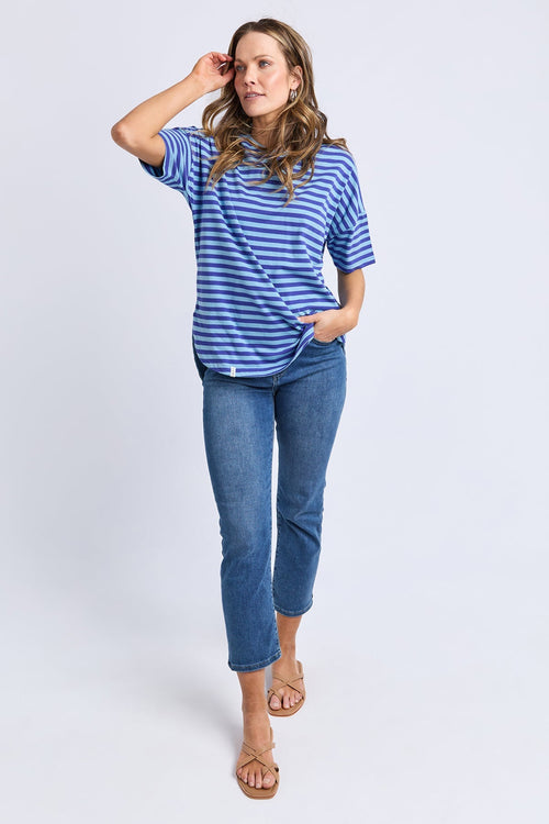 Lauren S/S tee ocean stripe