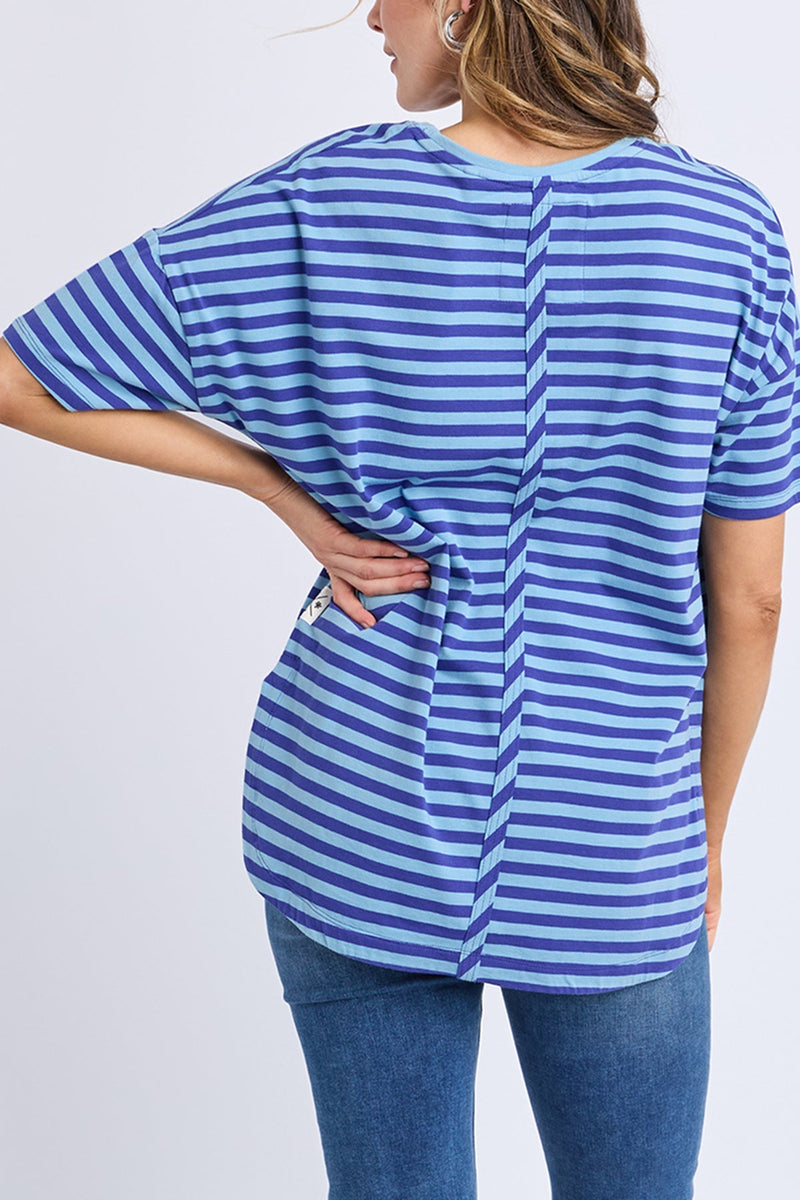 Lauren S/S tee ocean stripe