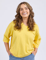 Maize Vee neck lemon