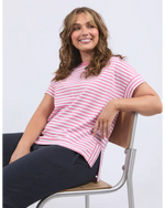 Yara stripe S/S tee Rose stripe