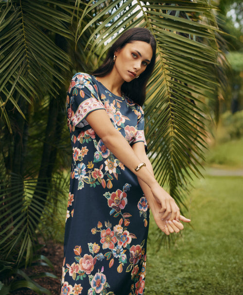 Mystic Rose dress Indigo multi