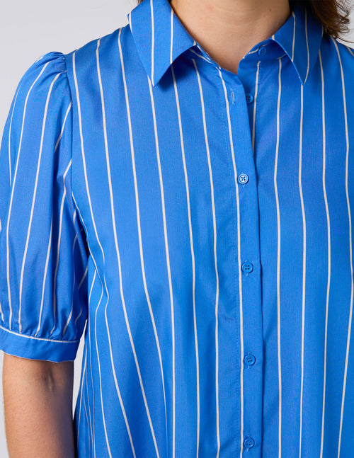 Asha blouse cobalt stripe