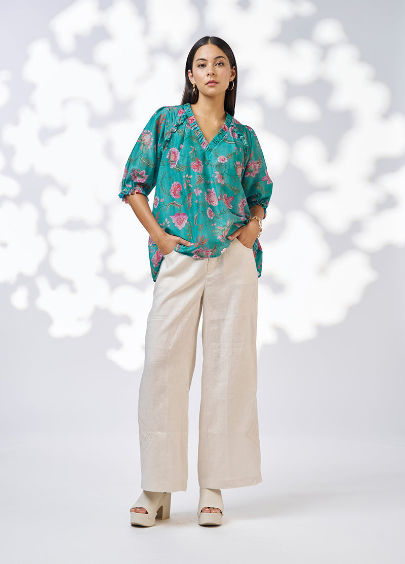 Anaphora top aqua multi