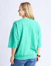 Maize vee neck tee gumdrop green
