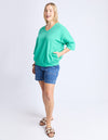 Maize vee neck tee gumdrop green