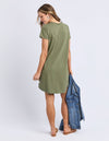Pima vee dress clover