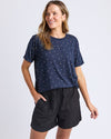 Festive spot tee navy