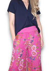 Palazo doily rose pant hot pink