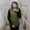 Mary Claire womens vest moss -  Avacado