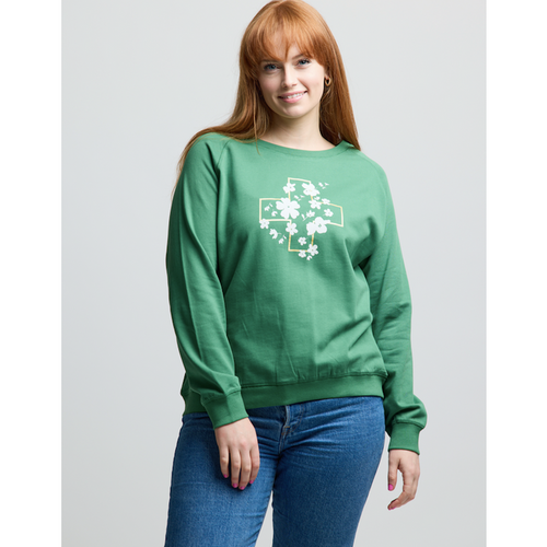 Green daisy logo sweat - By Design Fashions