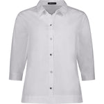 elbow length sleeve shirt with fancy button